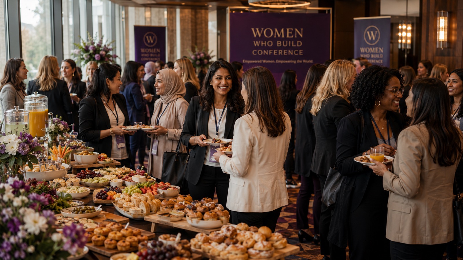 Women networking at Women Who Build Conference
